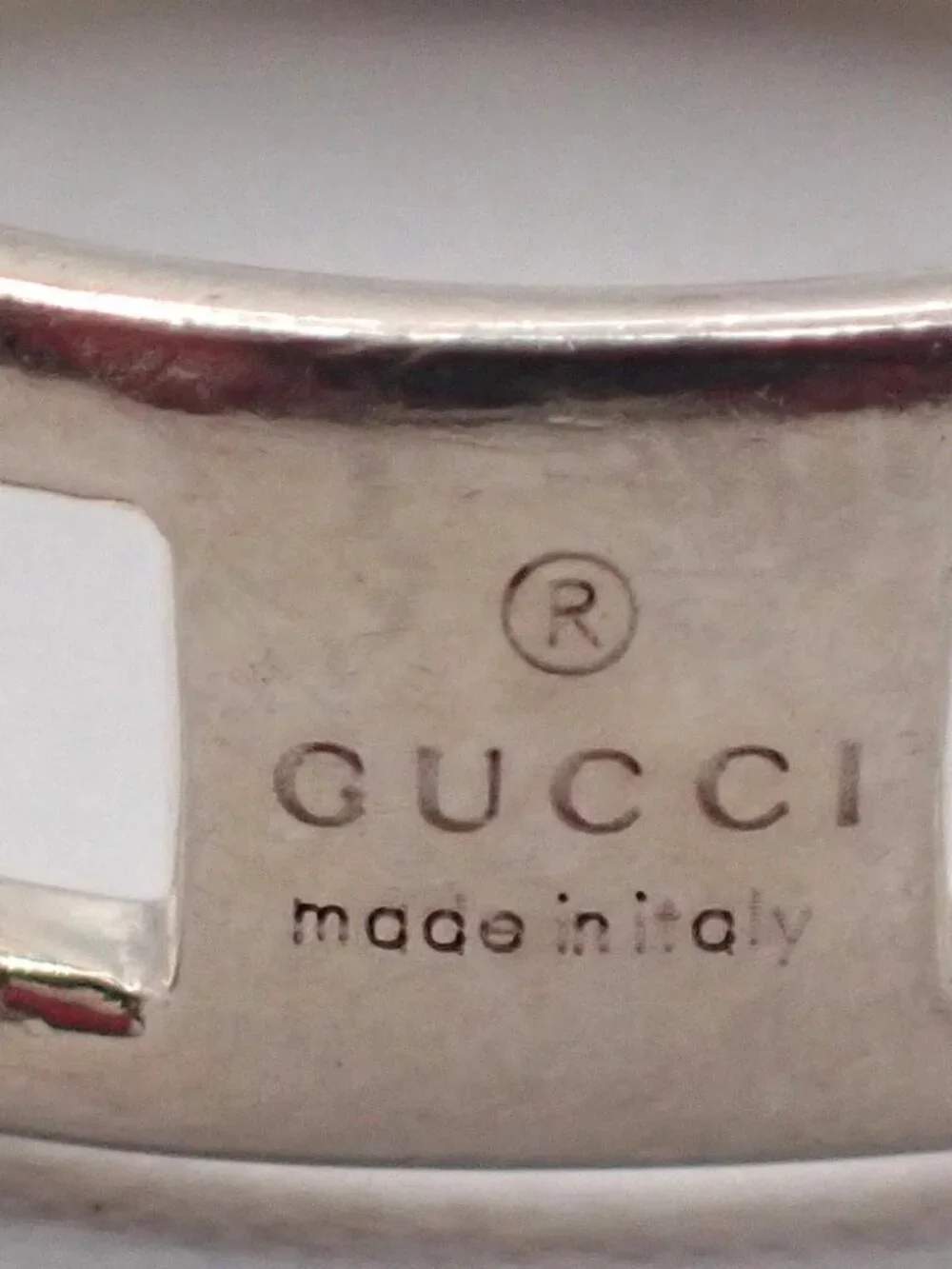 GUCCI Interlocking G Logo Ring Silver 925 Size JP14 US7 Italy Accessory 60KC874 - Picture 6 of 11